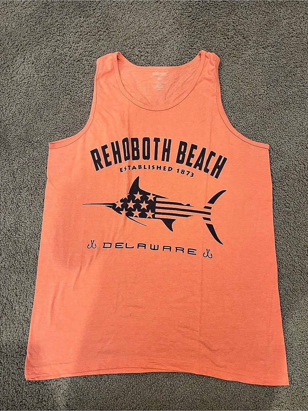 Men's Sunsation Retro Y2K Rehoboth Beach Graphic Tank Top Large